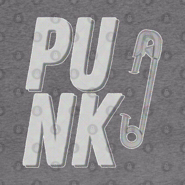 Punk - Safety Pin Typography Design by DankFutura